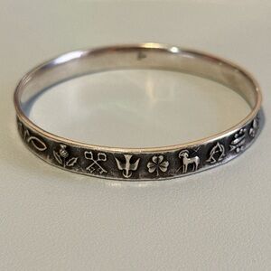 James Avery Retired Christian Symbols Bangle Bracelet